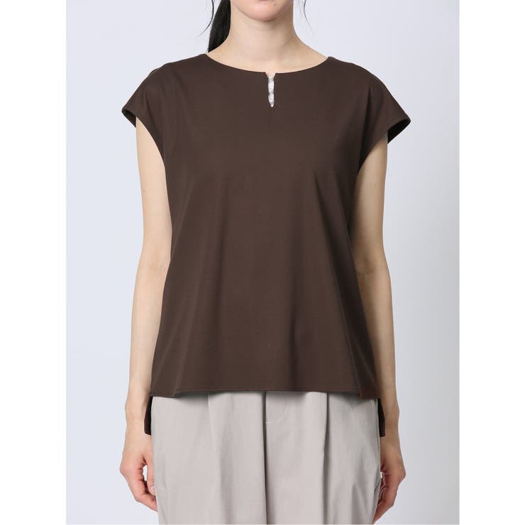 接触冷感 フェイクパール付きプルオーバー | TAKA-Q WOMEN | 詳細画像35 