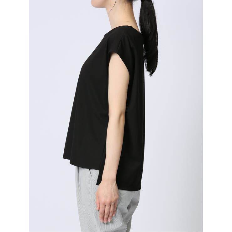 接触冷感 フェイクパール付きプルオーバー | TAKA-Q WOMEN | 詳細画像7 