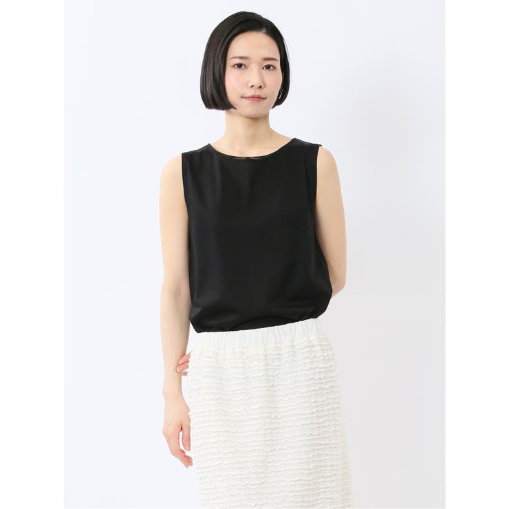 05黒 | チュール衿 インナータンク | TAKA-Q WOMEN