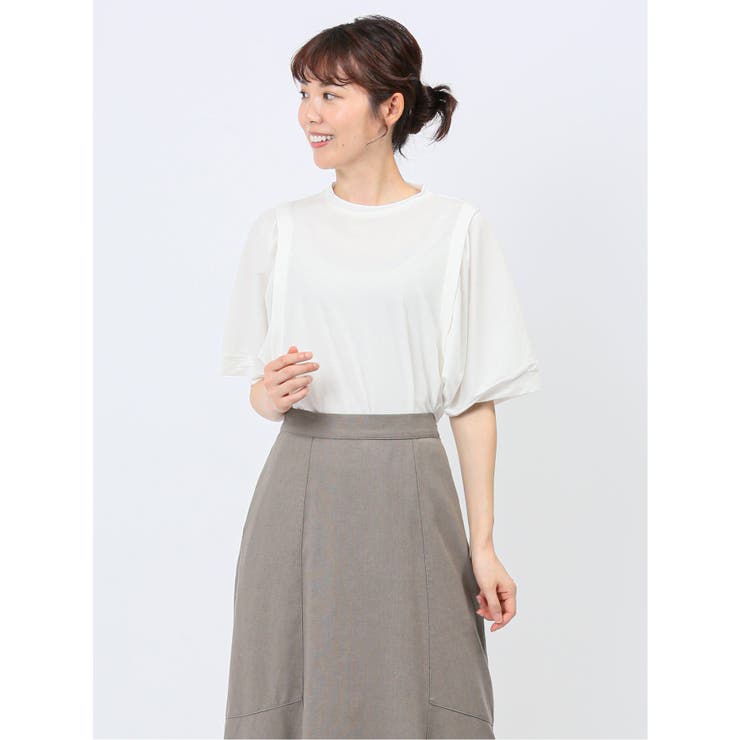 01白 | ハンチ/HUNCH 接触冷感 ドルマンカットソー | TAKA-Q WOMEN