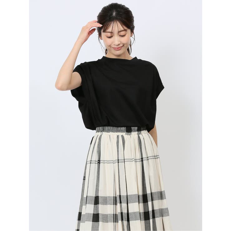 05黒 | ハンチ/HUNCH COOL TOUCH ショルダータックトップス | TAKA-Q WOMEN