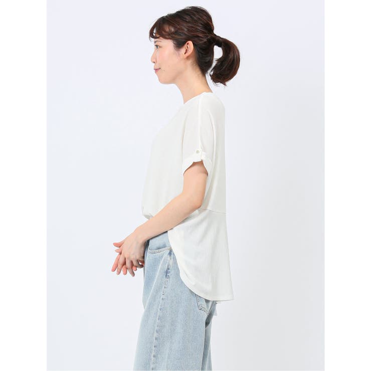 マーブルワルツ/MARBLE WALTS シャーリング クルー半袖プルオーバー | TAKA-Q WOMEN | 詳細画像2 