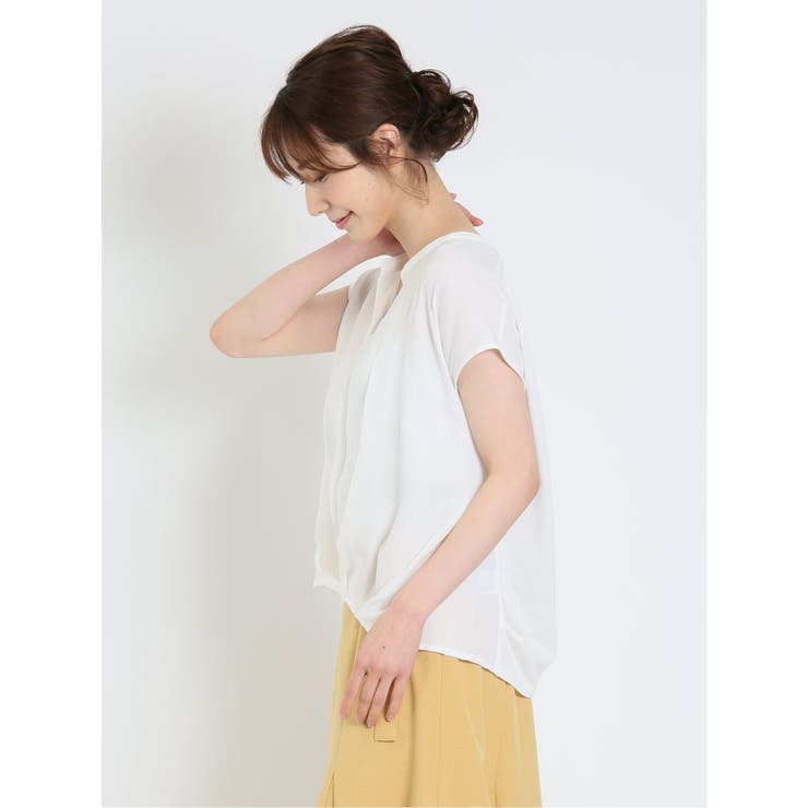 マーブルワルツ/MARBLE WALTS ハイブリッド 抜き衿半袖プルオーバー | TAKA-Q WOMEN | 詳細画像2 