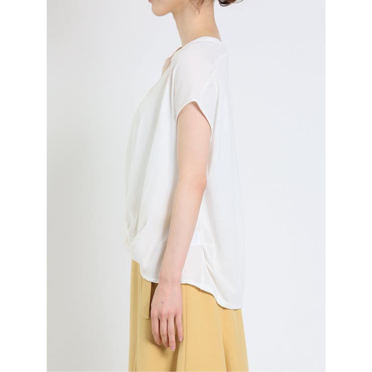 マーブルワルツ/MARBLE WALTS ハイブリッド 抜き衿半袖プルオーバー | TAKA-Q WOMEN | 詳細画像6 