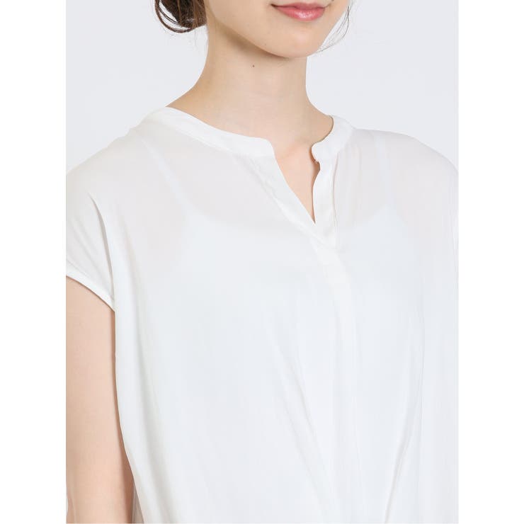 マーブルワルツ/MARBLE WALTS ハイブリッド 抜き衿半袖プルオーバー | TAKA-Q WOMEN | 詳細画像8 