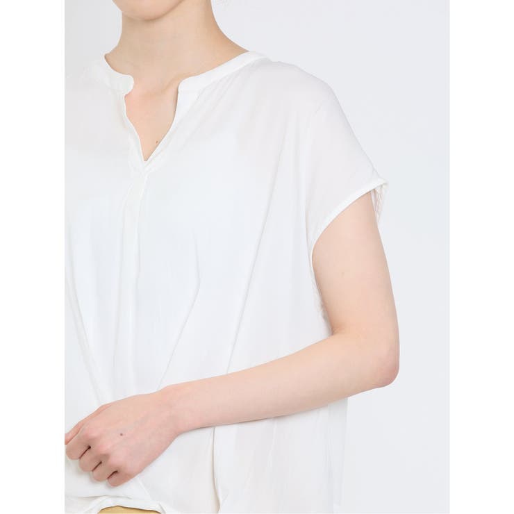 マーブルワルツ/MARBLE WALTS ハイブリッド 抜き衿半袖プルオーバー | TAKA-Q WOMEN | 詳細画像9 