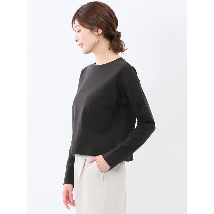 クロップド クルーネック長袖Ｔシャツ | TAKA-Q WOMEN | 詳細画像11 