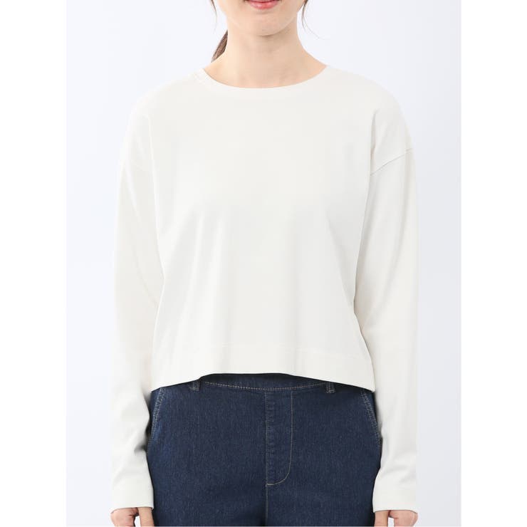 クロップド クルーネック長袖Ｔシャツ | TAKA-Q WOMEN | 詳細画像6 