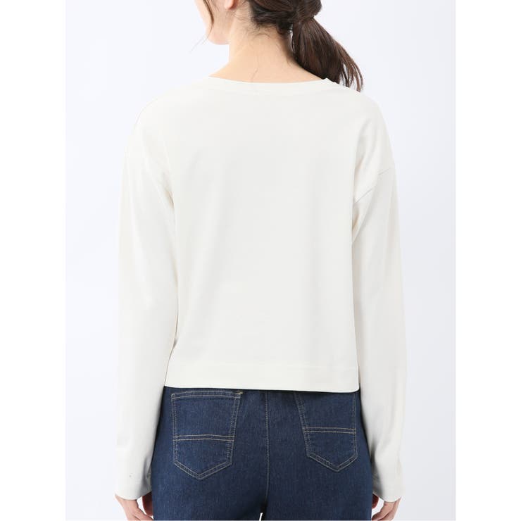 クロップド クルーネック長袖Ｔシャツ | TAKA-Q WOMEN | 詳細画像8 