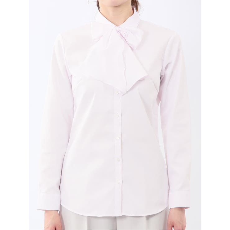 うれしい高機能 リボン脱着 長袖シャツ | TAKA-Q WOMEN | 詳細画像19 