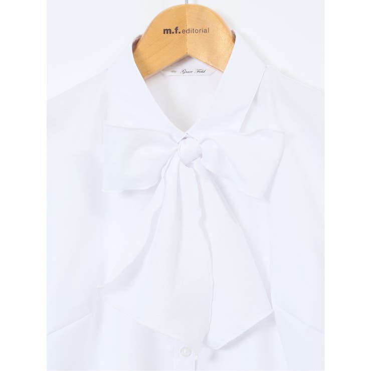 うれしい高機能 リボン脱着 長袖シャツ | TAKA-Q WOMEN | 詳細画像3 