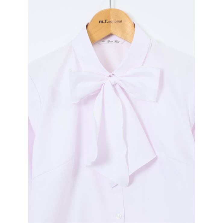うれしい高機能 リボン脱着 長袖シャツ | TAKA-Q WOMEN | 詳細画像7 
