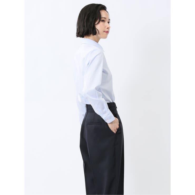 嬉しい機能 レギュラーカラー 長袖シャツ サックス | TAKA-Q WOMEN | 詳細画像4 
