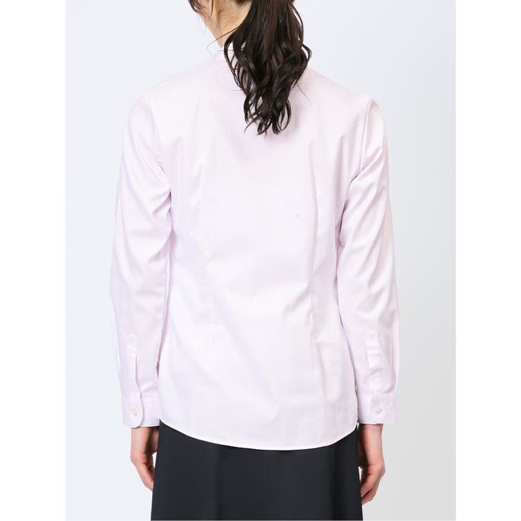 透け防止 形態安定 ボウタイ脱着 長袖シャツ | TAKA-Q WOMEN | 詳細画像19 