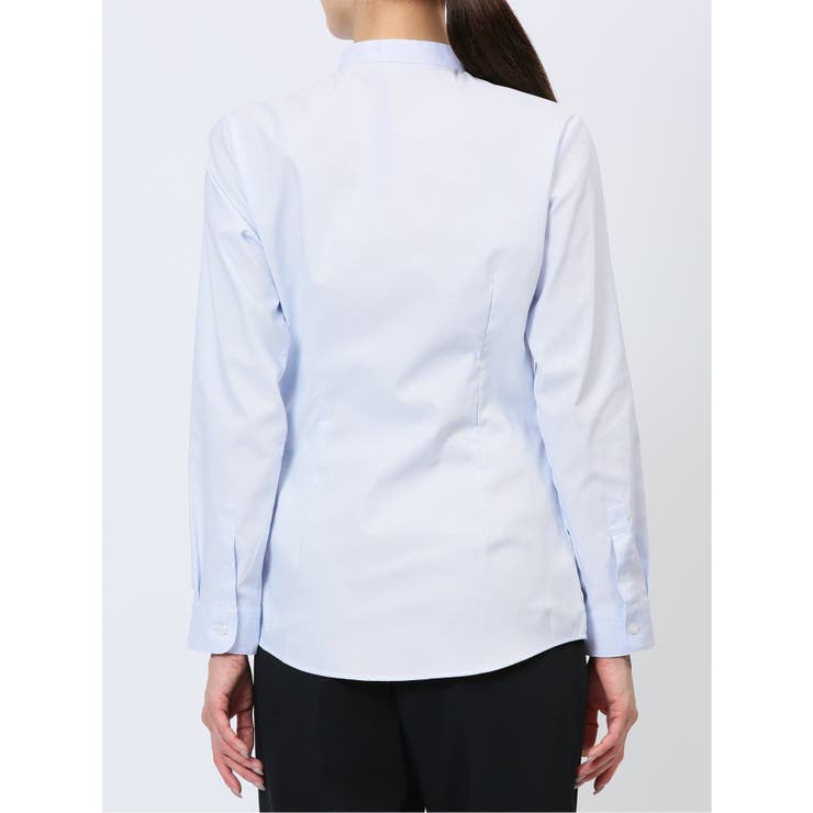 透け防止 形態安定 ボウタイ脱着 長袖シャツ | TAKA-Q WOMEN | 詳細画像28 