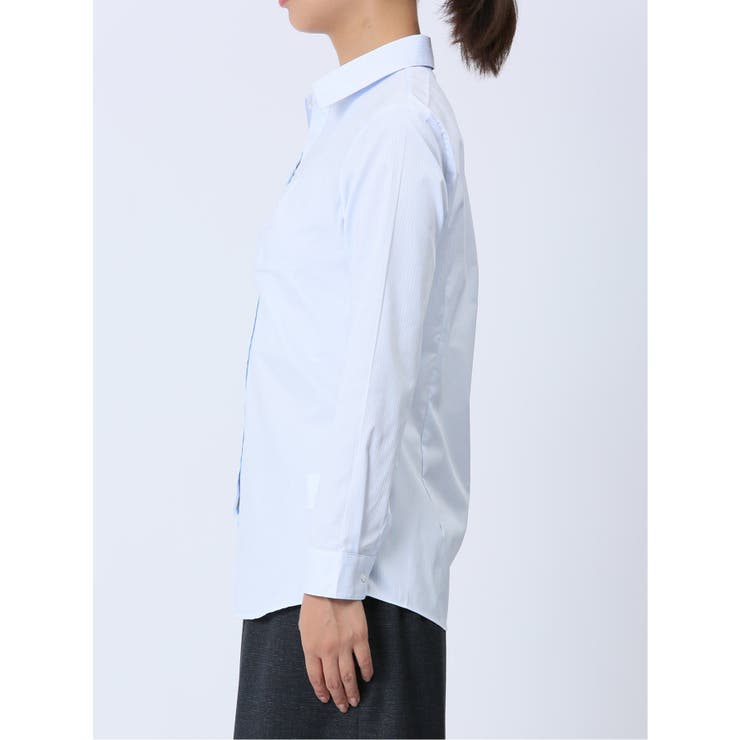 【WEB限定】形態安定ストレッチ ギャザースキッパー長袖シャツ | TAKA-Q WOMEN | 詳細画像22 