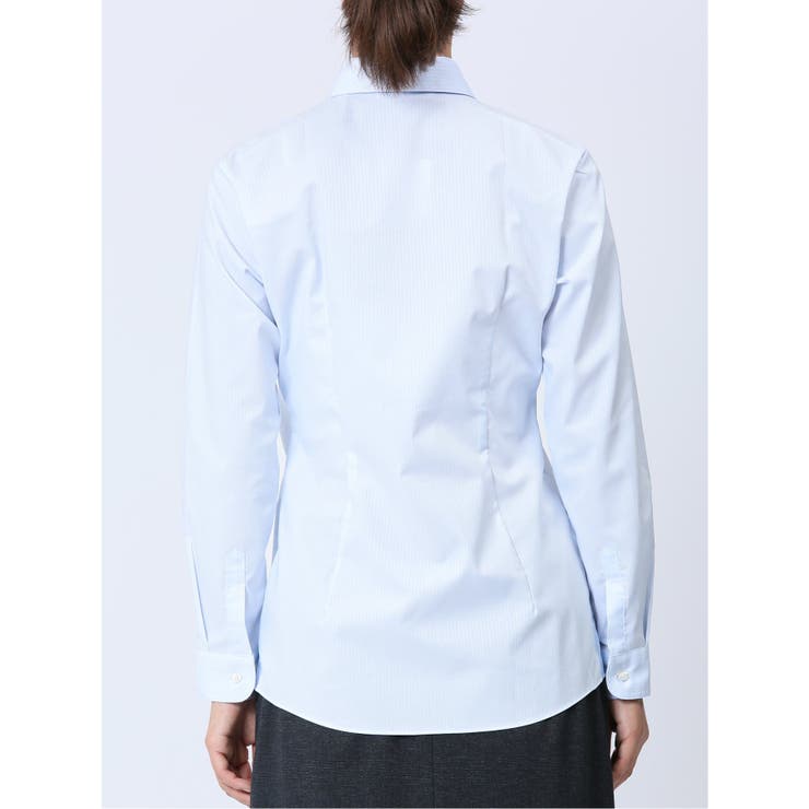 【WEB限定】形態安定ストレッチ ギャザースキッパー長袖シャツ | TAKA-Q WOMEN | 詳細画像23 