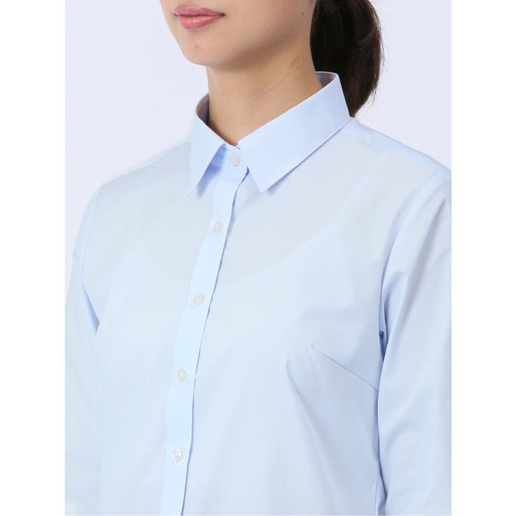 【WEB限定】形態安定ストレッチ レギュラーカラー長袖シャツ | TAKA-Q WOMEN | 詳細画像24 