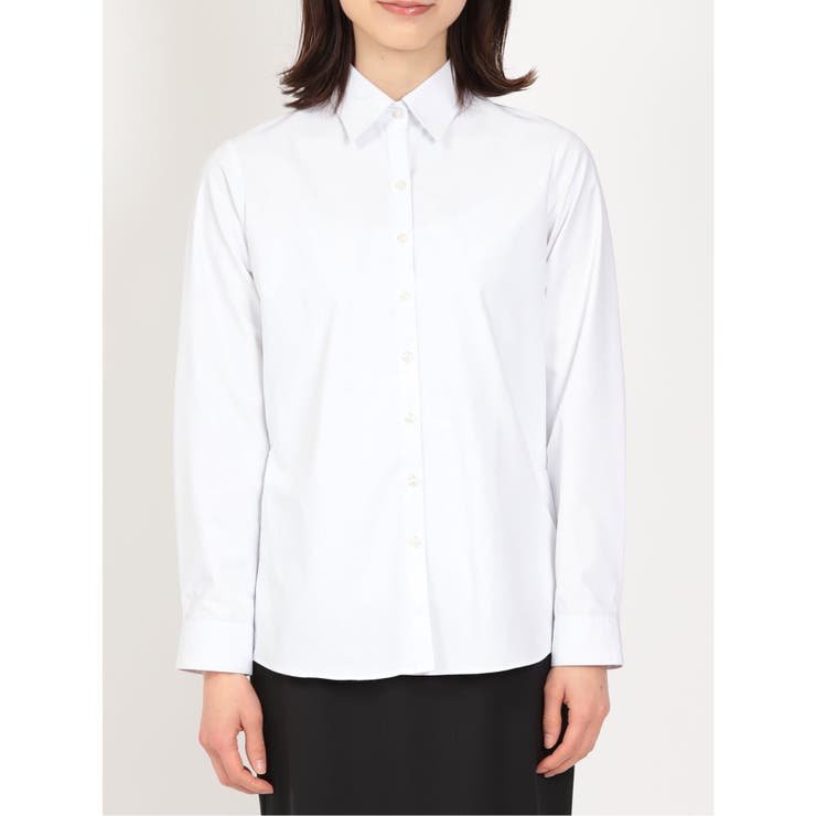 透け防止 形態安定 レギュラーカラー 長袖シャツ | TAKA-Q WOMEN | 詳細画像6 