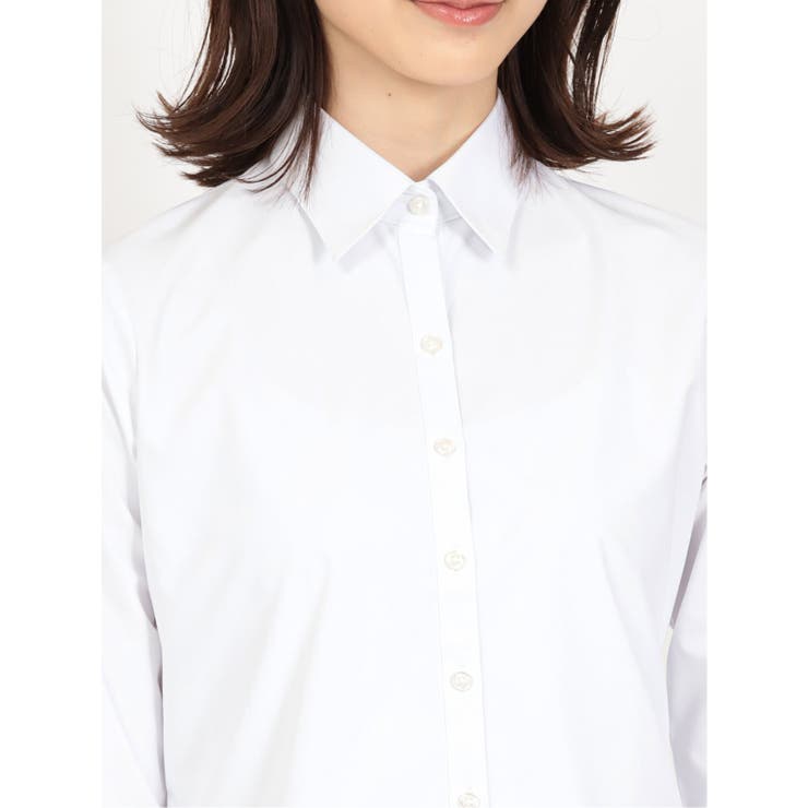透け防止 形態安定 レギュラーカラー 長袖シャツ | TAKA-Q WOMEN | 詳細画像9 