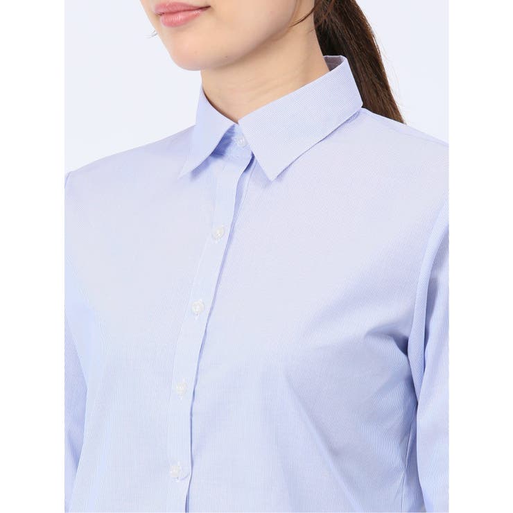透け防止 形態安定 レギュラーカラー 長袖シャツ | TAKA-Q WOMEN | 詳細画像8 