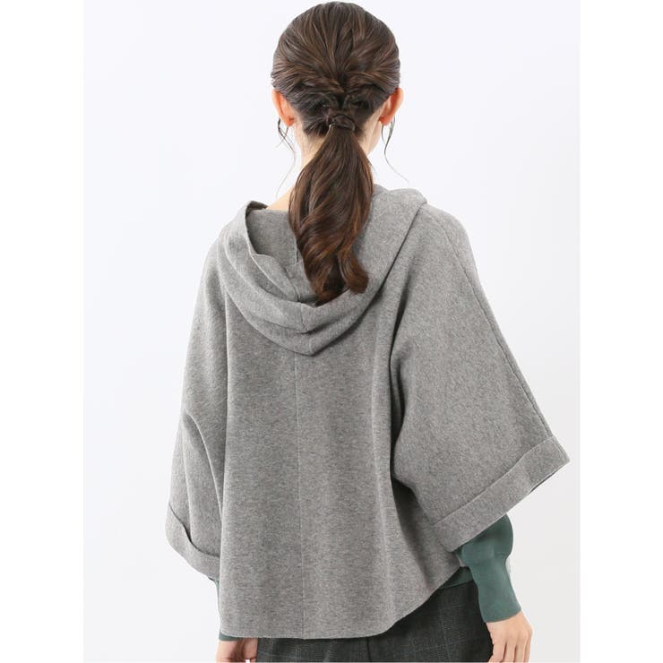 ウォッシャブル ポンチョ風 フードコーディガン | TAKA-Q WOMEN | 詳細画像12 