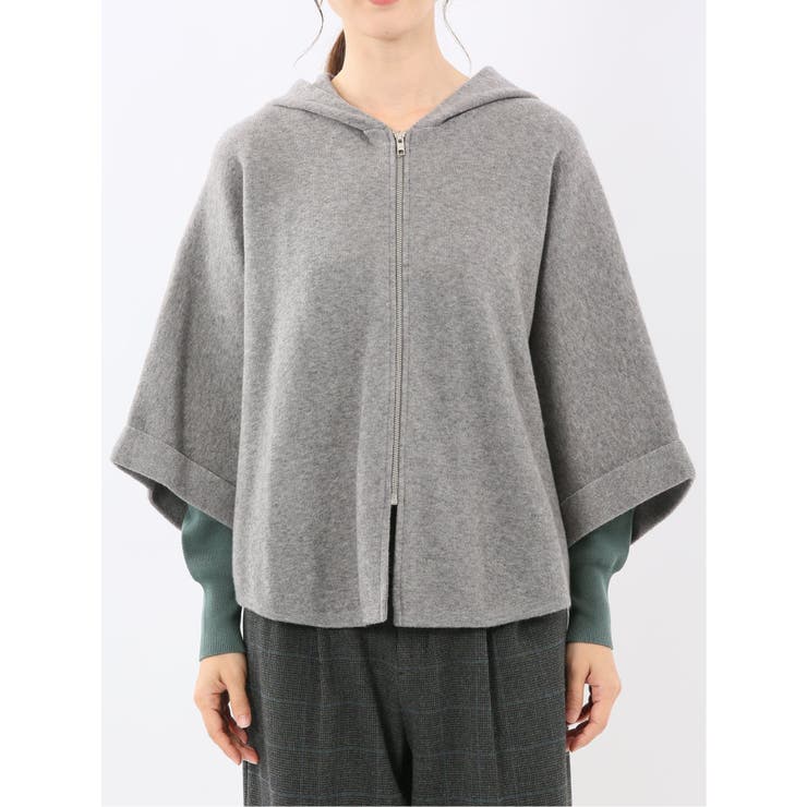 ウォッシャブル ポンチョ風 フードコーディガン | TAKA-Q WOMEN | 詳細画像15 