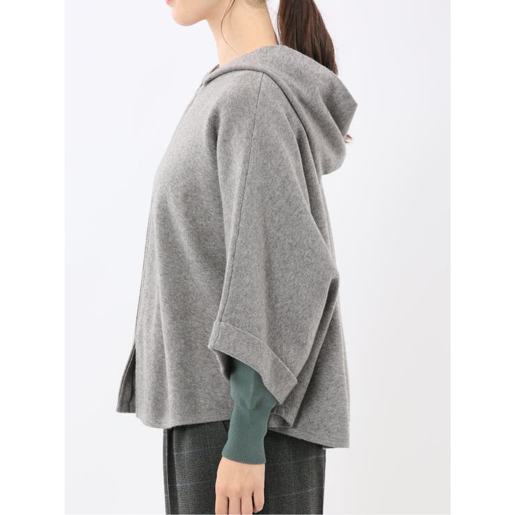 ウォッシャブル ポンチョ風 フードコーディガン | TAKA-Q WOMEN | 詳細画像16 