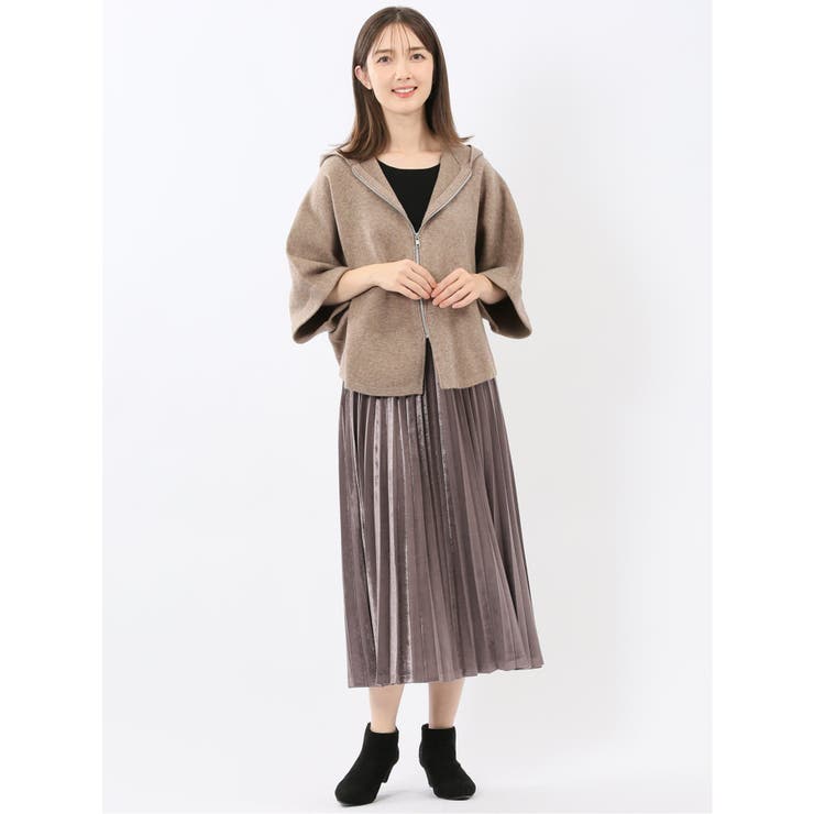 ウォッシャブル ポンチョ風 フードコーディガン | TAKA-Q WOMEN | 詳細画像23 