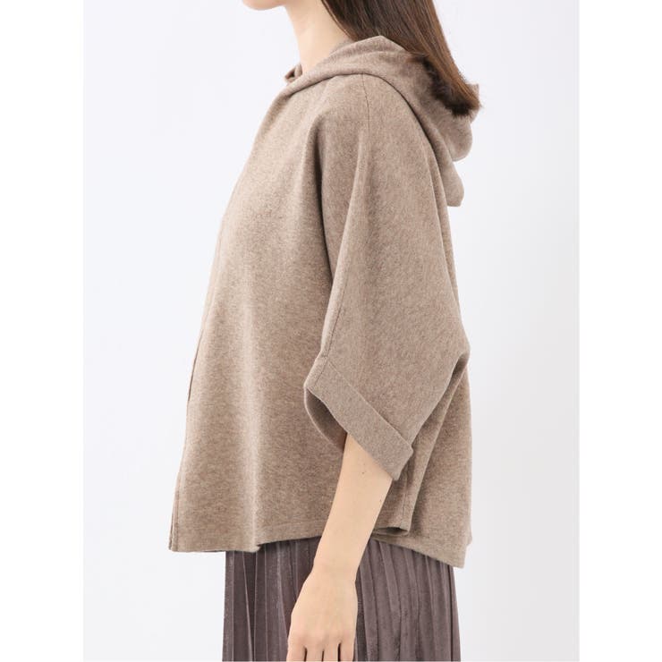 ウォッシャブル ポンチョ風 フードコーディガン | TAKA-Q WOMEN | 詳細画像25 