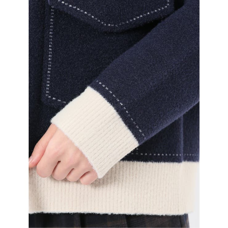 ウォッシャブル ステッチ風 ニットブルゾン | TAKA-Q WOMEN | 詳細画像22 