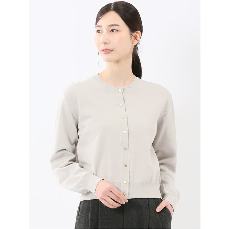 ハンドウォッシャブル クルーニットカーディガン | TAKA-Q WOMEN | 詳細画像1 