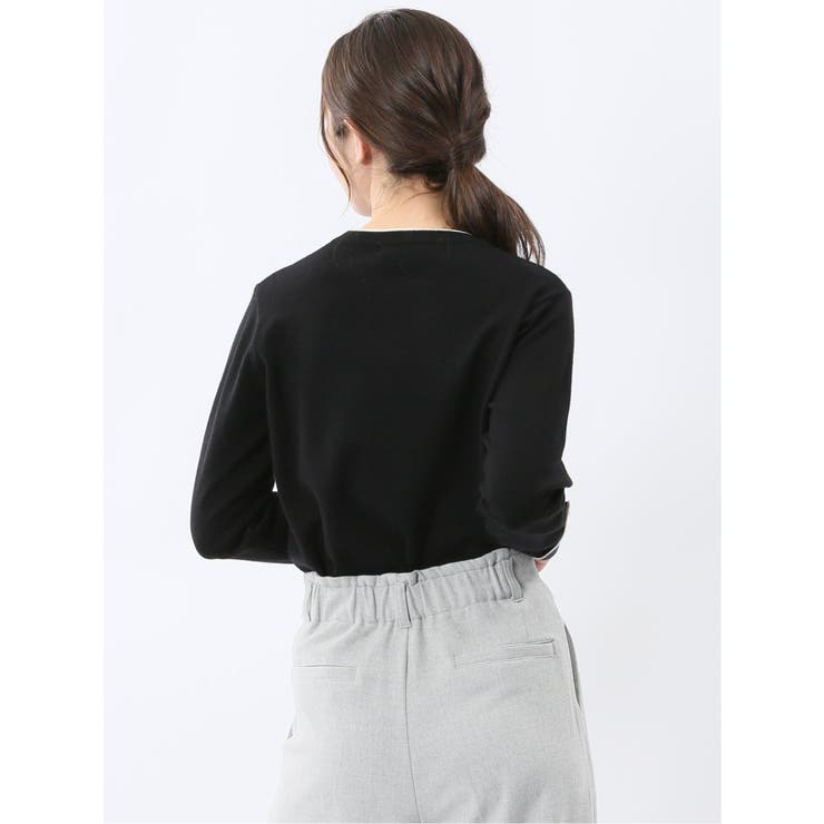 ハンドウォッシャブル 配色カフス クルーニットプルオーバー | TAKA-Q WOMEN | 詳細画像15 