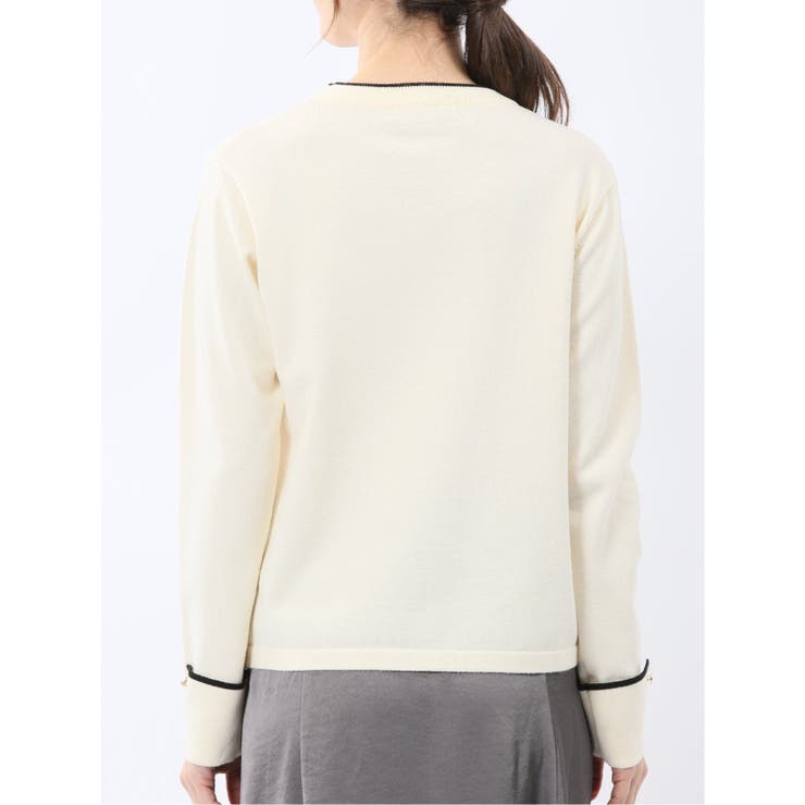 ハンドウォッシャブル 配色カフス クルーニットプルオーバー | TAKA-Q WOMEN | 詳細画像8 