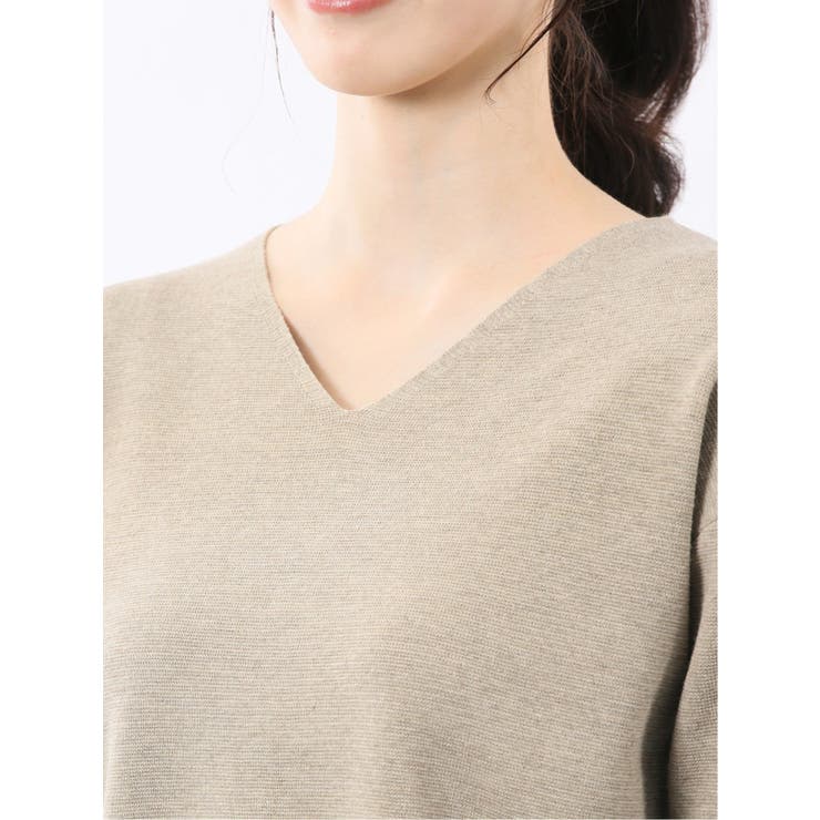 ハンドウォッシャブル ミラノ Vネック ニットプルオーバー | TAKA-Q WOMEN | 詳細画像18 