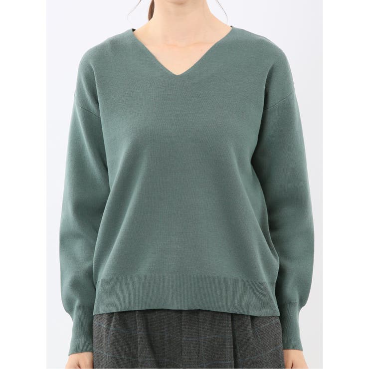 ハンドウォッシャブル ミラノ Vネック ニットプルオーバー | TAKA-Q WOMEN | 詳細画像24 