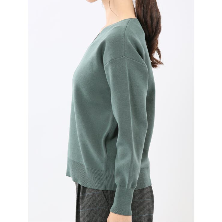 ハンドウォッシャブル ミラノ Vネック ニットプルオーバー | TAKA-Q WOMEN | 詳細画像25 