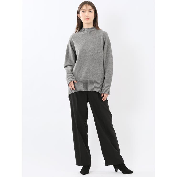 ウォッシャブル バックスリット ハイネックニットプルオーバー | TAKA-Q WOMEN | 詳細画像5 