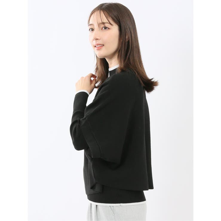 ハンドウォッシャブル ドルマン&リブハイネック ニットアンサンブル | TAKA-Q WOMEN | 詳細画像2 