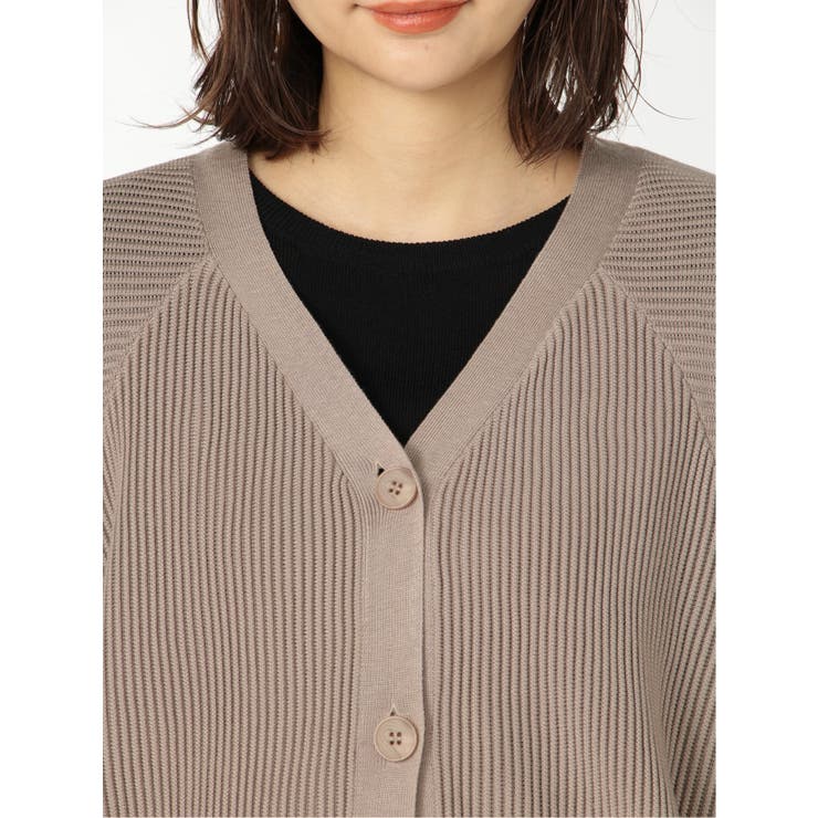 綿タッチ ゆるニットカーディガン[品番：TKQJ0013431]｜TAKA-Q WOMEN