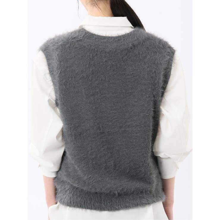 ハンドウォッシャブル フェザー Vネック ニットベスト | TAKA-Q WOMEN | 詳細画像17 