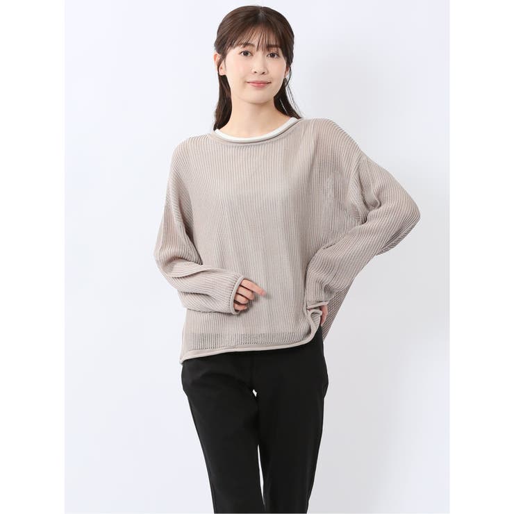 メッシュニット&タンクトップ アンサンブル[品番：TKQJ0025287