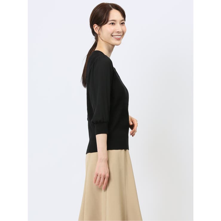7分袖ジョーゼット リブニットプルオーバー | TAKA-Q WOMEN | 詳細画像21 