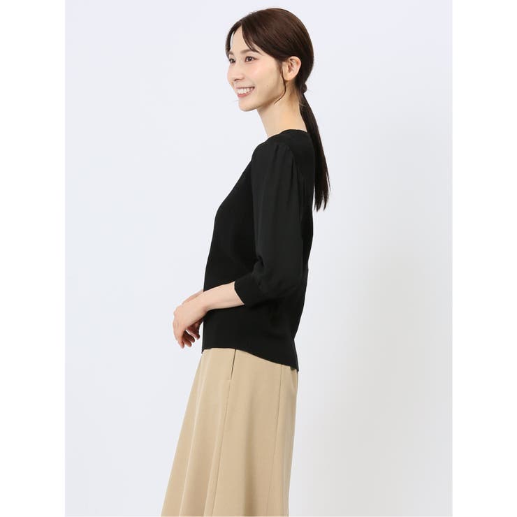 7分袖ジョーゼット リブニットプルオーバー | TAKA-Q WOMEN | 詳細画像23 