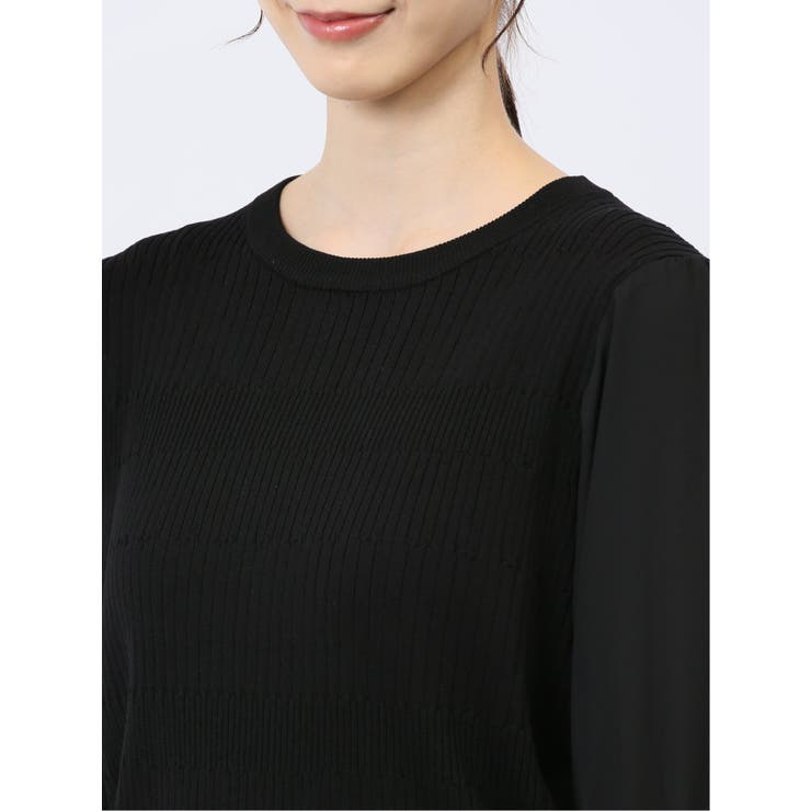 7分袖ジョーゼット リブニットプルオーバー | TAKA-Q WOMEN | 詳細画像27 