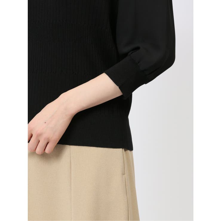 7分袖ジョーゼット リブニットプルオーバー | TAKA-Q WOMEN | 詳細画像28 