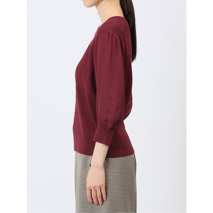 7分袖ジョーゼット リブニットプルオーバー | TAKA-Q WOMEN | 詳細画像35 