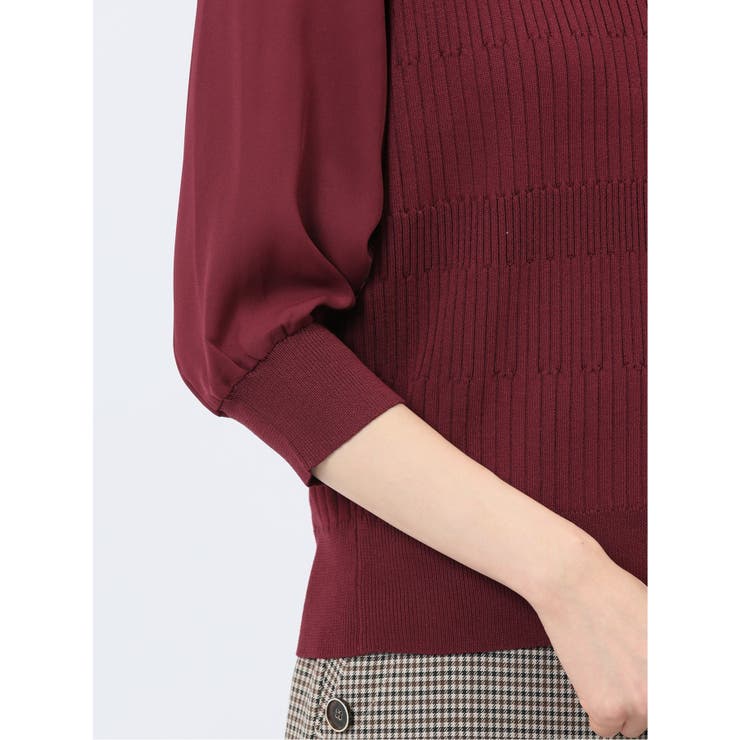 7分袖ジョーゼット リブニットプルオーバー | TAKA-Q WOMEN | 詳細画像38 