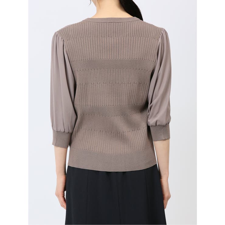 7分袖ジョーゼット リブニットプルオーバー | TAKA-Q WOMEN | 詳細画像46 