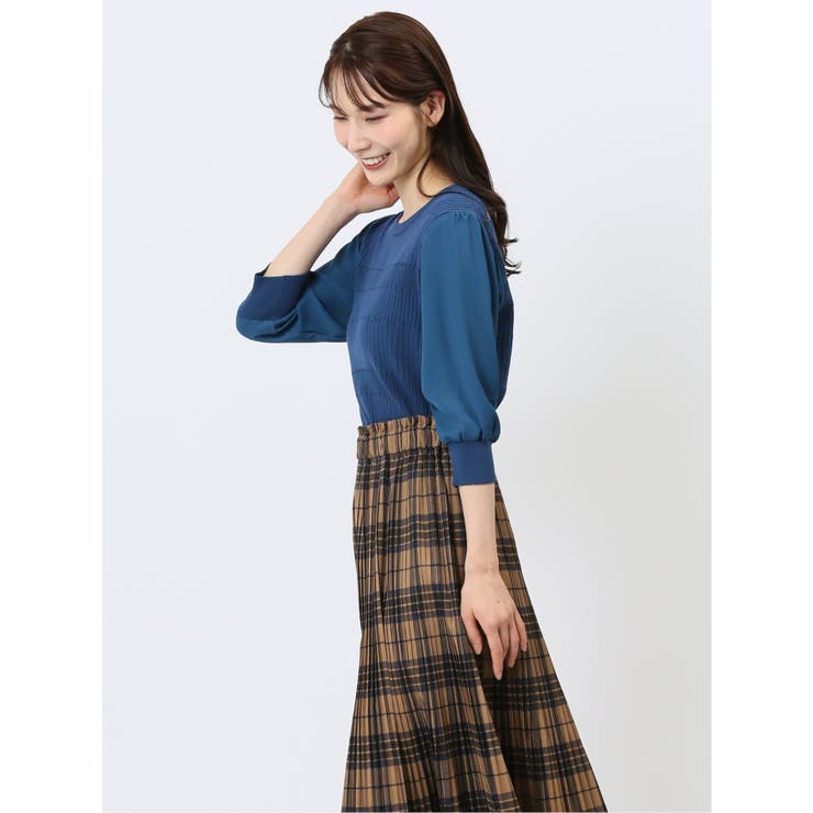 7分袖ジョーゼット リブニットプルオーバー | TAKA-Q WOMEN | 詳細画像50 